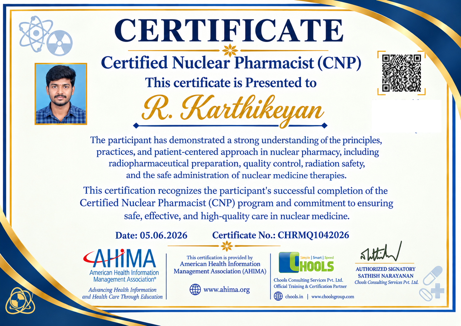 Healthcare and Pharma Program Certificate